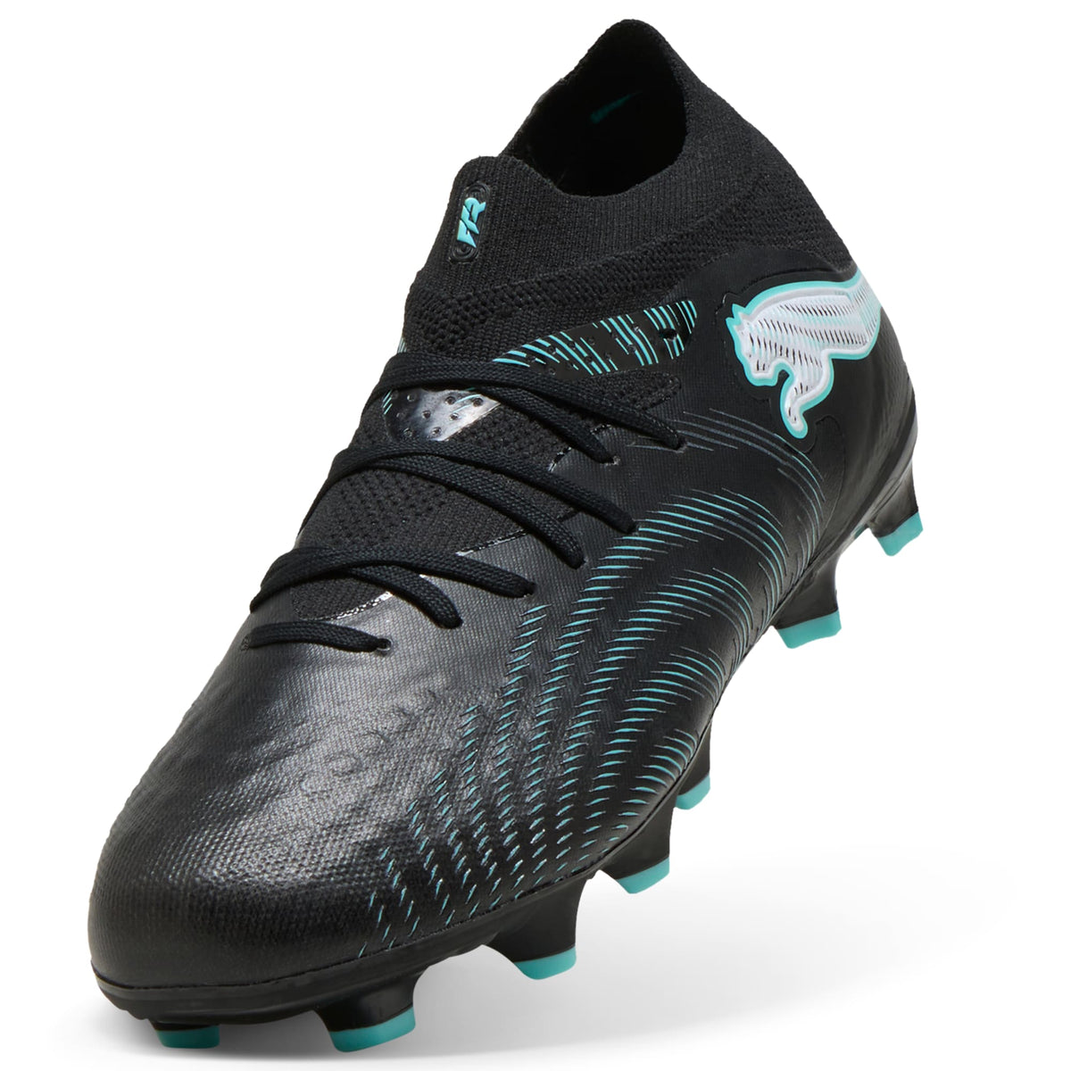 2 Colores, Tacos de futbol juveniles para superficies firmes y artificiales FUTURE 9 PRO – PUMA Black-Intense Mint-PUMA White – vista 6