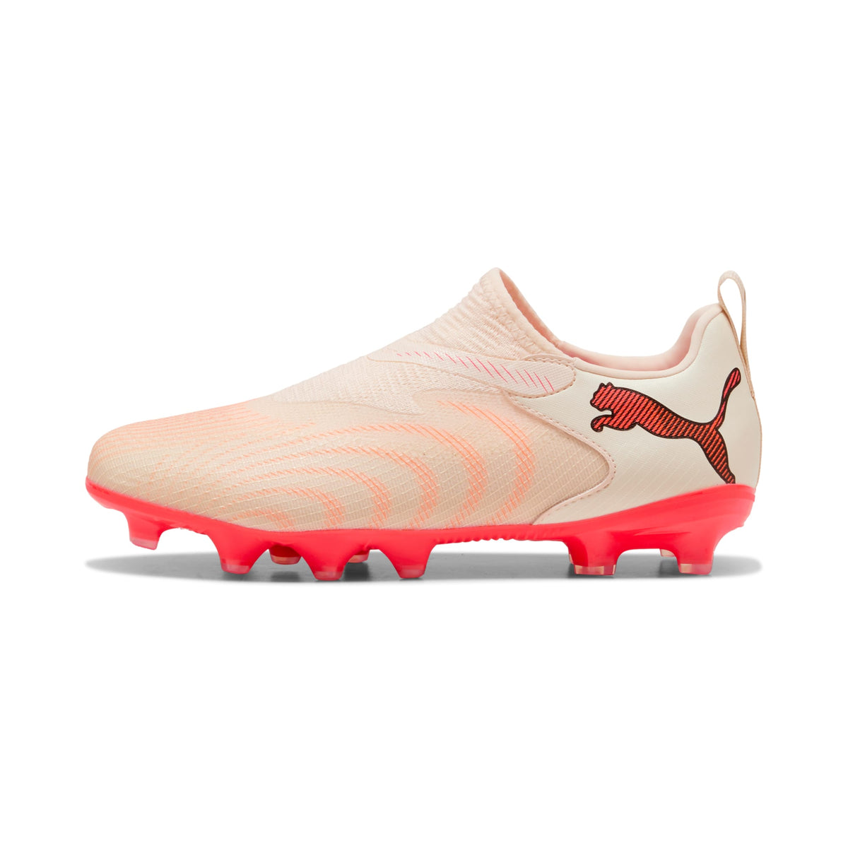 Tacos de futbol juveniles sin cordones para superficies firmes y artificiales FUTURE 9 MATCH – Sugared Almond-PUMA White-Ultra Red-PUMA Black – vista 1