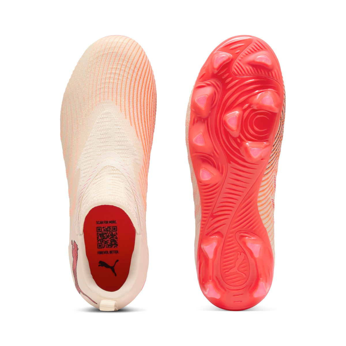 Tacos de futbol juveniles sin cordones para superficies firmes y artificiales FUTURE 9 MATCH – Sugared Almond-PUMA White-Ultra Red-PUMA Black – vista 4