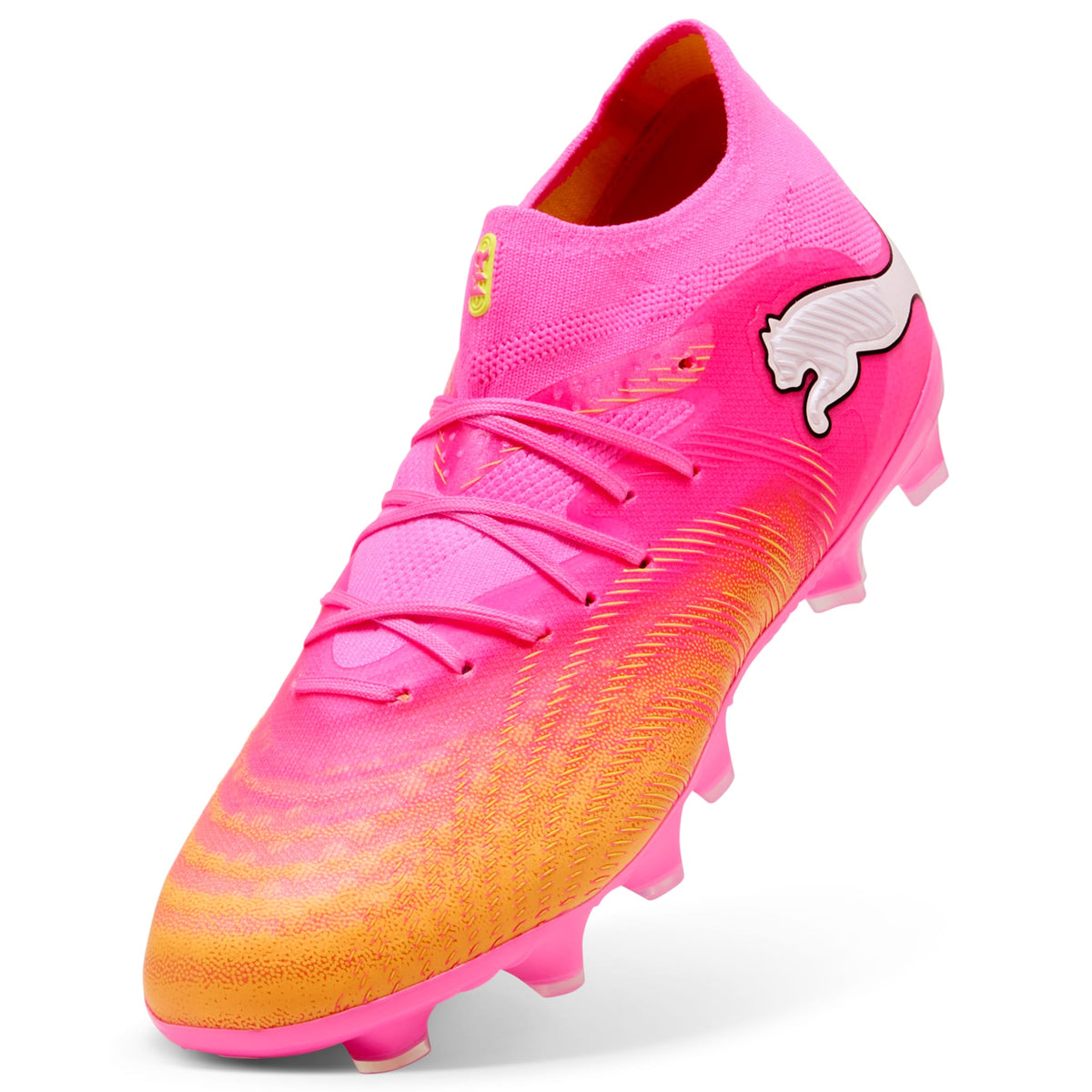 4 Colores, Tacos de futbol para superficies firmes y artificiales FUTURE 9 PRO para niños – Poison Pink-Sun Stream-Bright Aqua-PUMA White – vista 6