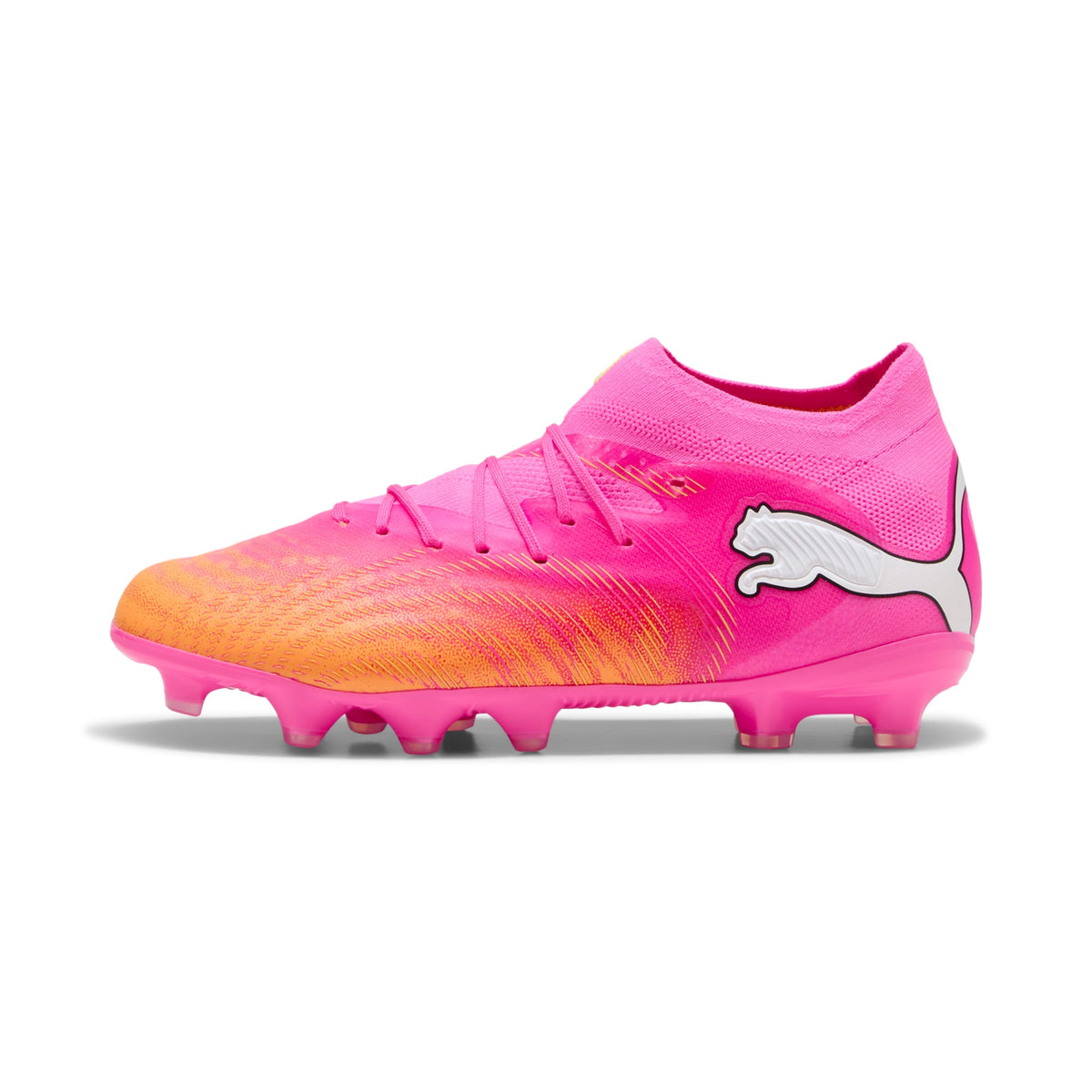 4 Colores, Tacos de futbol para superficies firmes y artificiales FUTURE 9 PRO para niños – Poison Pink-Sun Stream-Bright Aqua-PUMA White – vista 2