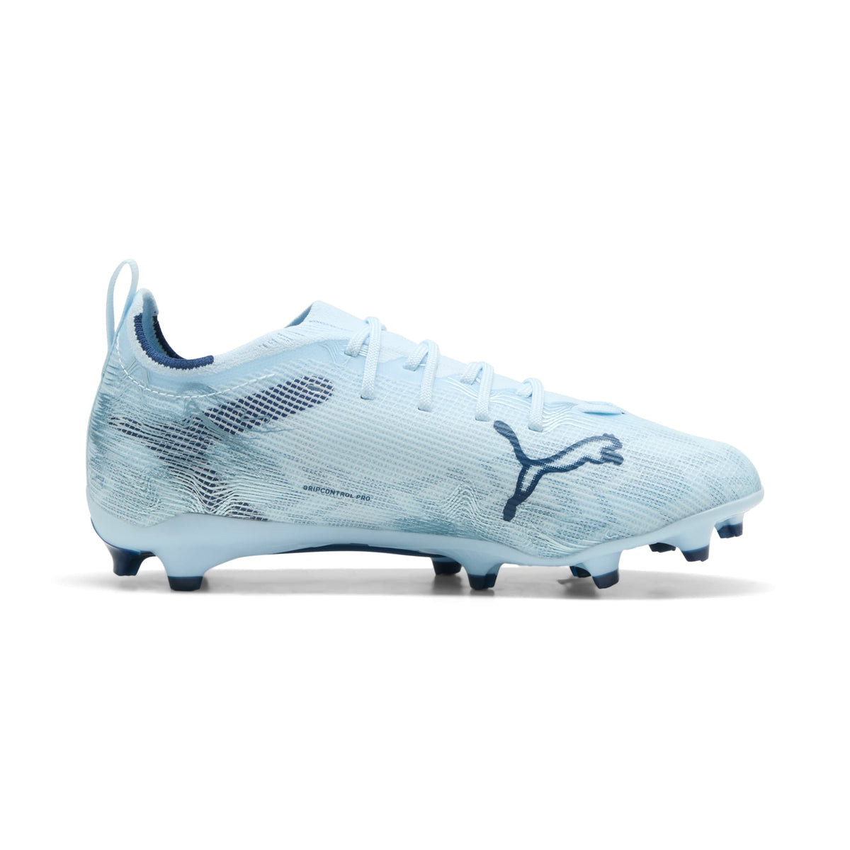 2 Colores, Tacos de futbol para superficies firmes y artificiales ULTRA 6 PRO para niños – Icy Blue-PUMA White-Blue Jewel – vista 5