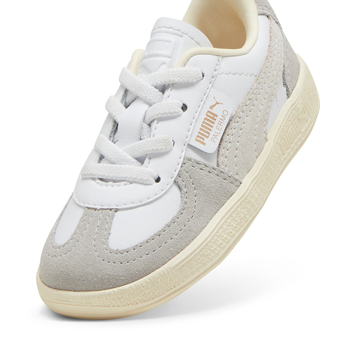 3 Colores, Tenis Bebé Palermo Leather – PUMA White-Cool Light Gray-Sugared Almond – vista 6