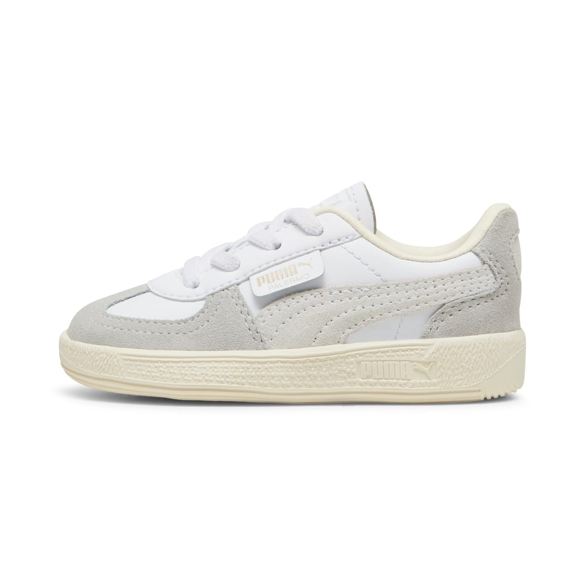 3 Colores, Tenis Bebé Palermo Leather – PUMA White-Cool Light Gray-Sugared Almond – vista 1