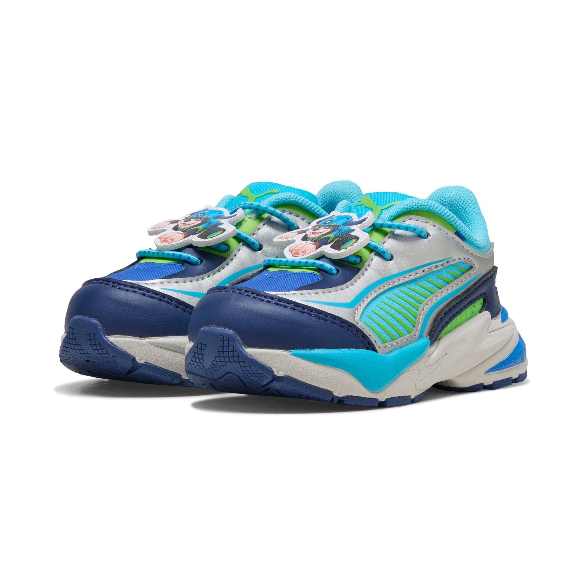 Tenis Easy On PUMA x PAW PATROL RS Surge para infantes – Bright Aqua-Pitch Green – vista 2