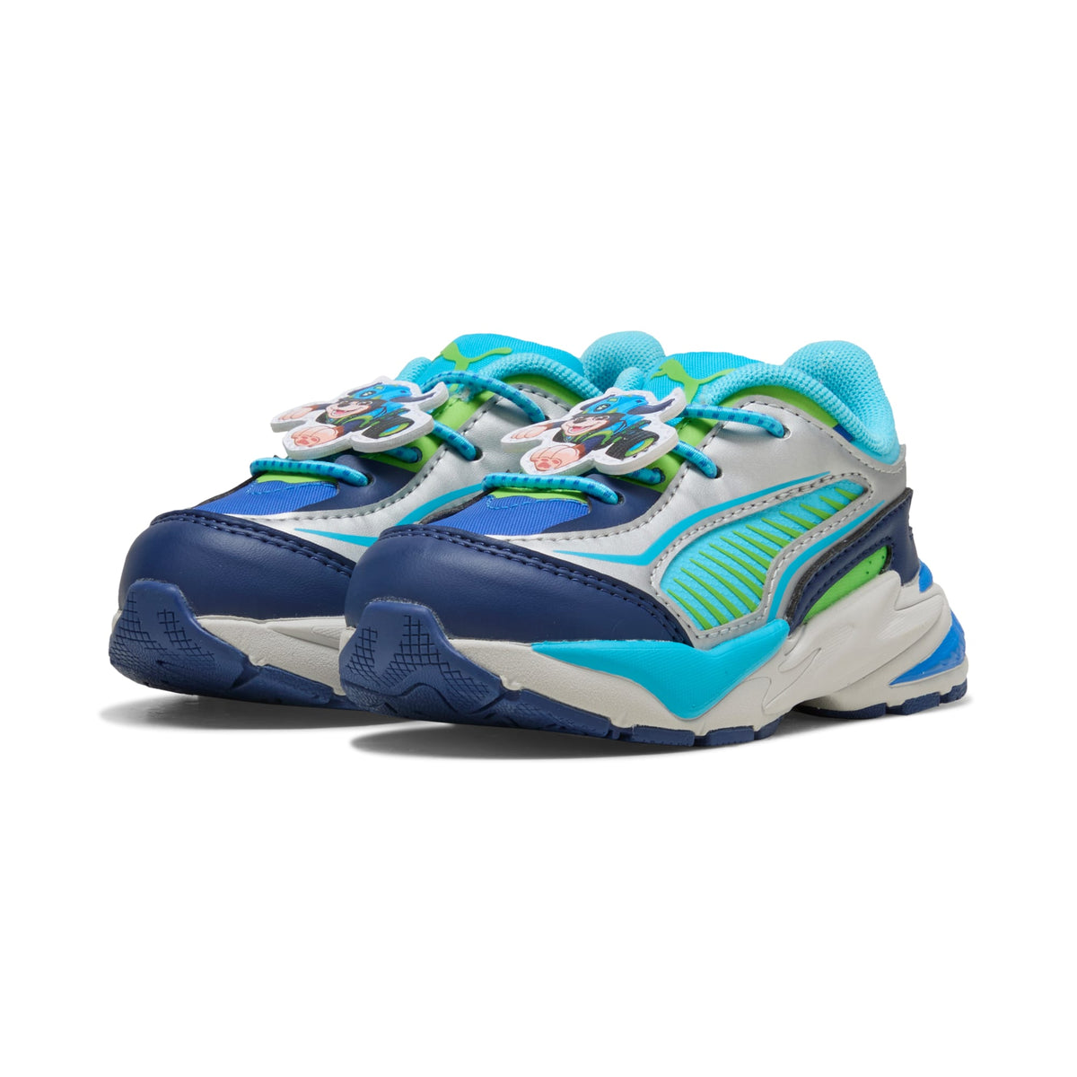 Tenis Easy On PUMA x PAW PATROL RS Surge para infantes – Bright Aqua-Pitch Green – vista 2