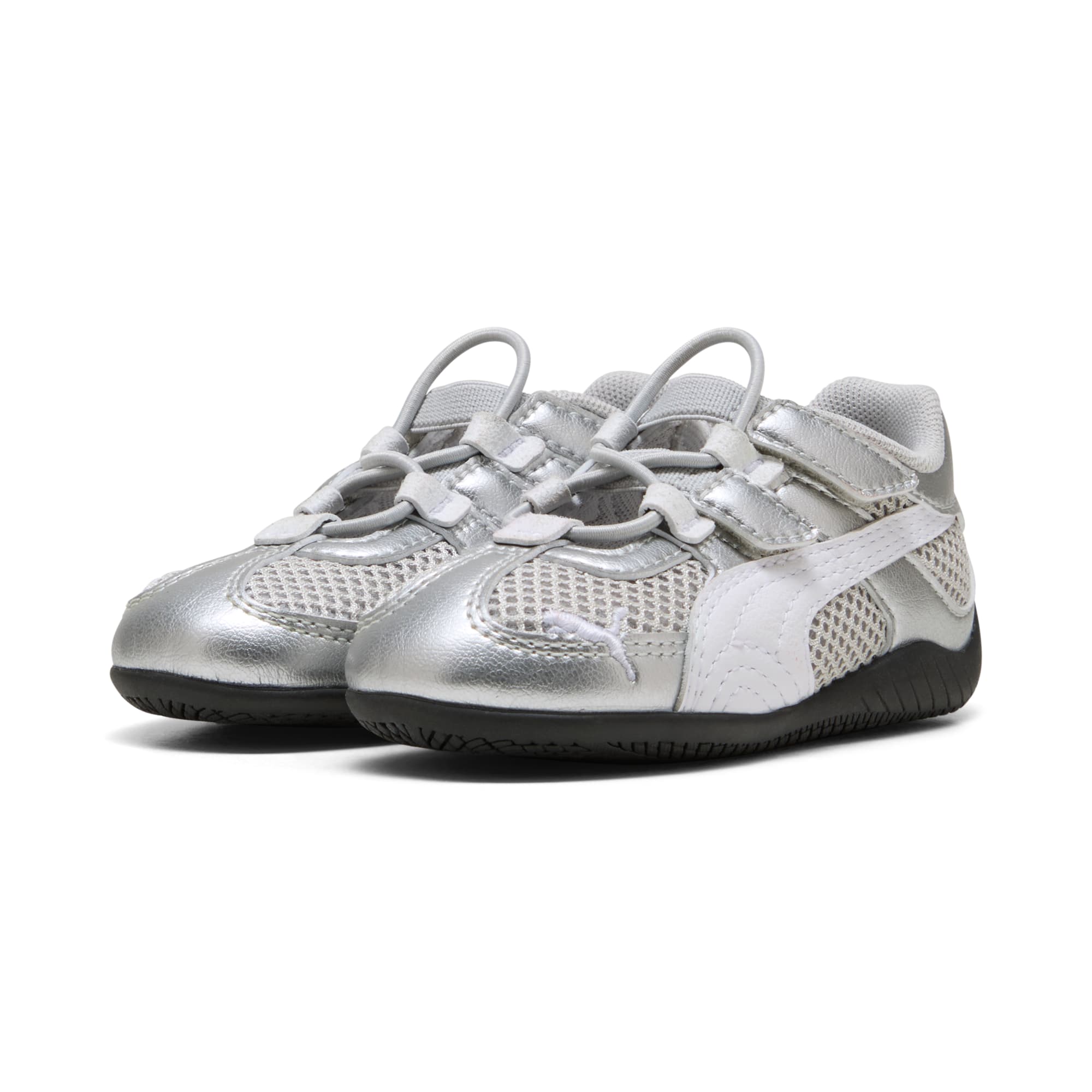 Tenis Easy On Speedcat Go Metallic para infantes – PUMA Silver-PUMA White-PUMA Black – vista 2