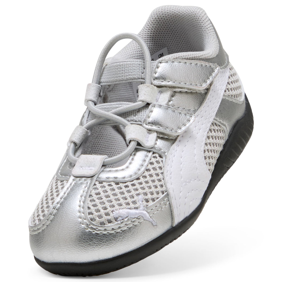 Tenis Easy On Speedcat Go Metallic para infantes – PUMA Silver-PUMA White-PUMA Black – vista 6