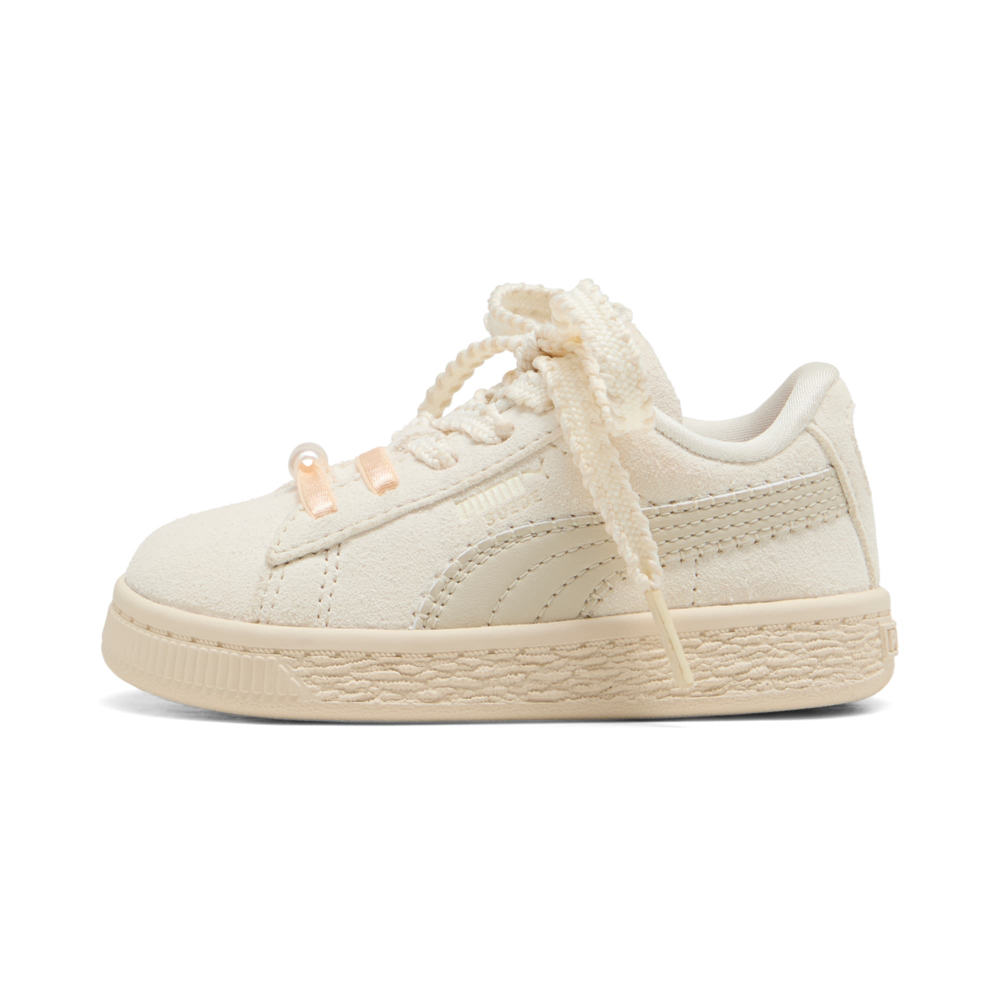 2 Colores, Tenis Easy On para infantes Suede Bloom – Frosted Ivory-Silver Fog – vista 1