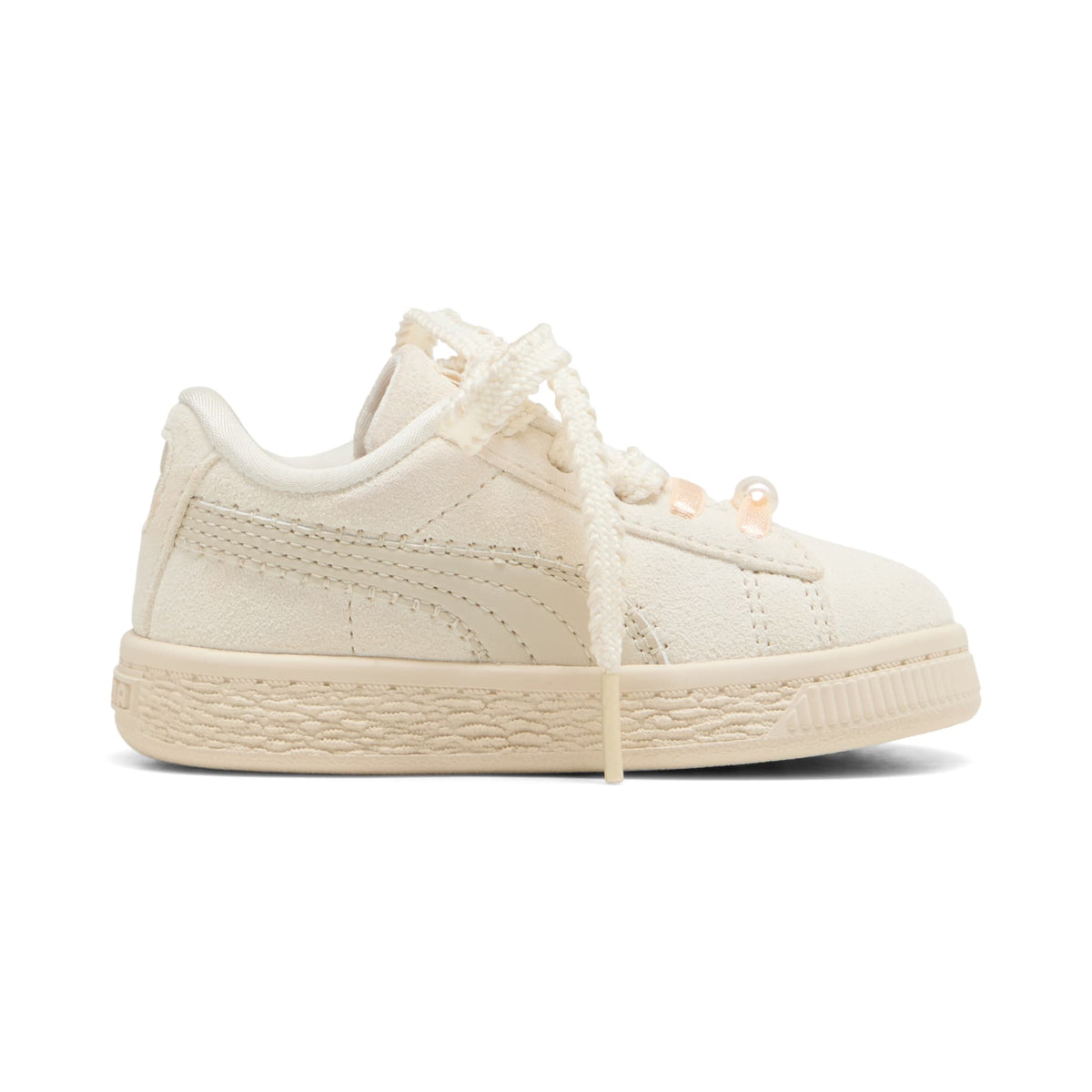 2 Colores, Tenis Easy On para infantes Suede Bloom – Frosted Ivory-Silver Fog – vista 5