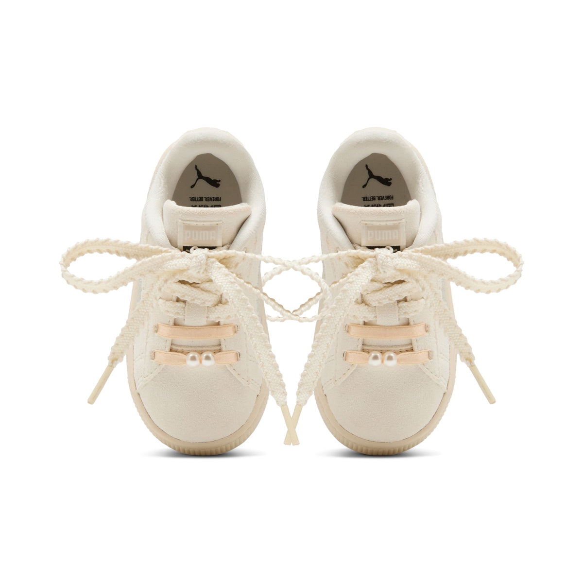 2 Colores, Tenis Easy On para infantes Suede Bloom – Frosted Ivory-Silver Fog – vista 6