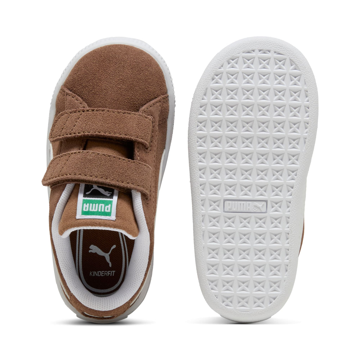 7 Colores, Tenis Infantiles Suede Classic – Haute Coffee-PUMA White – vista 4