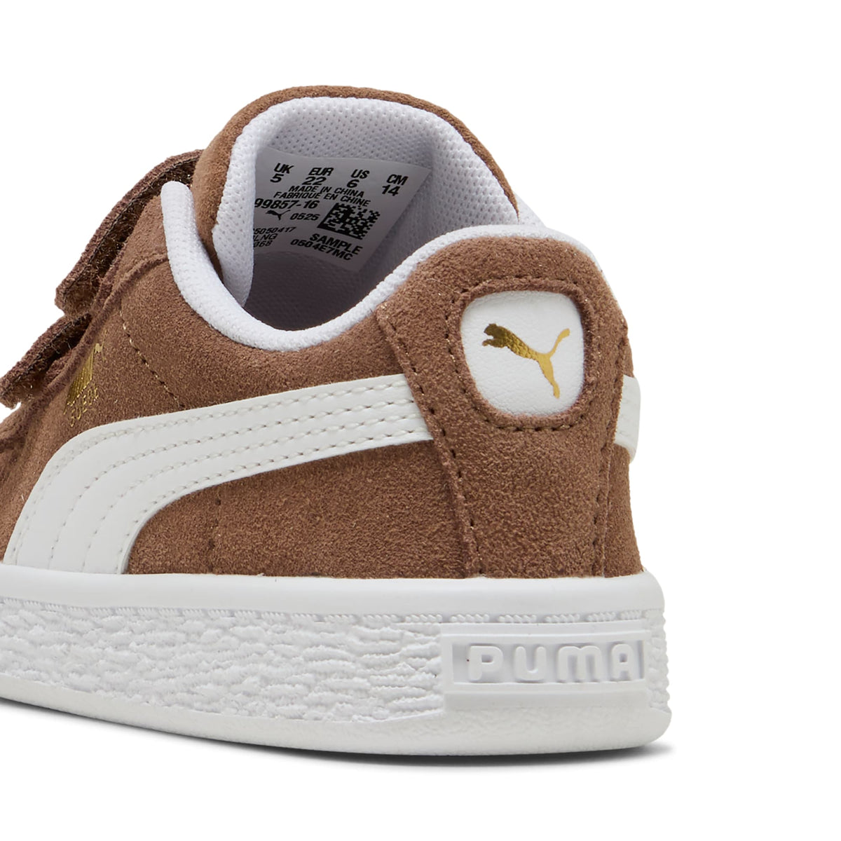 7 Colores, Tenis Infantiles Suede Classic – Haute Coffee-PUMA White – vista 3