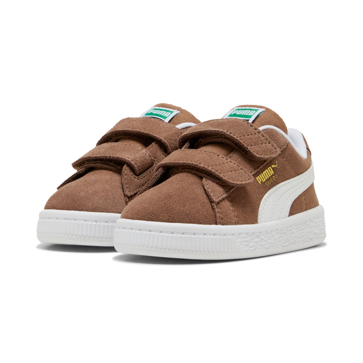 7 Colores, Tenis Infantiles Suede Classic – Haute Coffee-PUMA White – vista 2