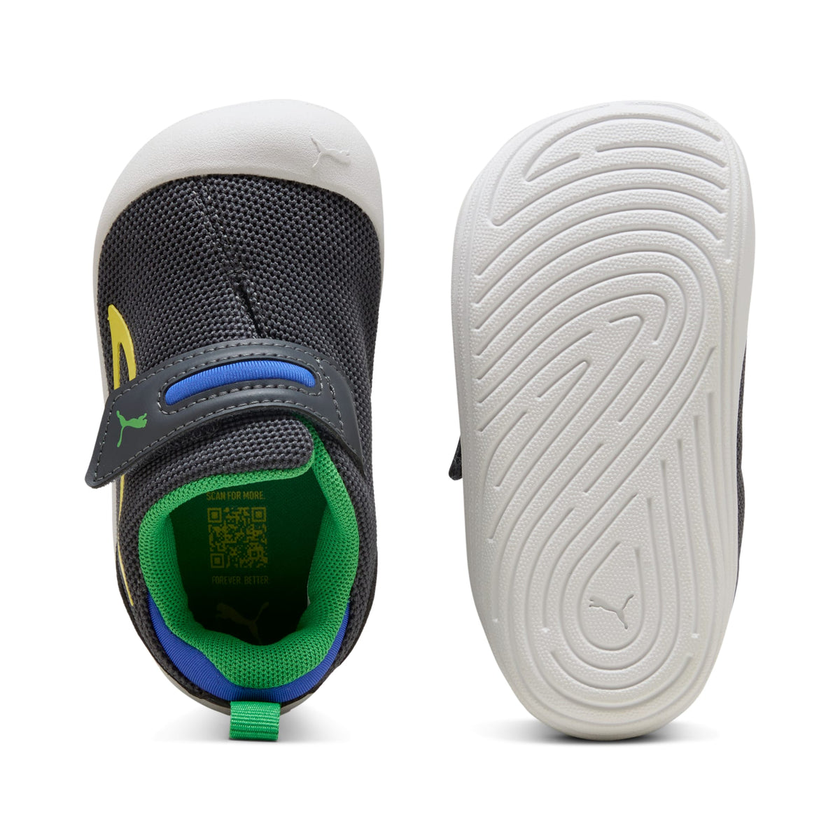 2 Colores, Tenis Kitten Mesh para bebés – Strong Gray-Lemon Meringue – vista 4