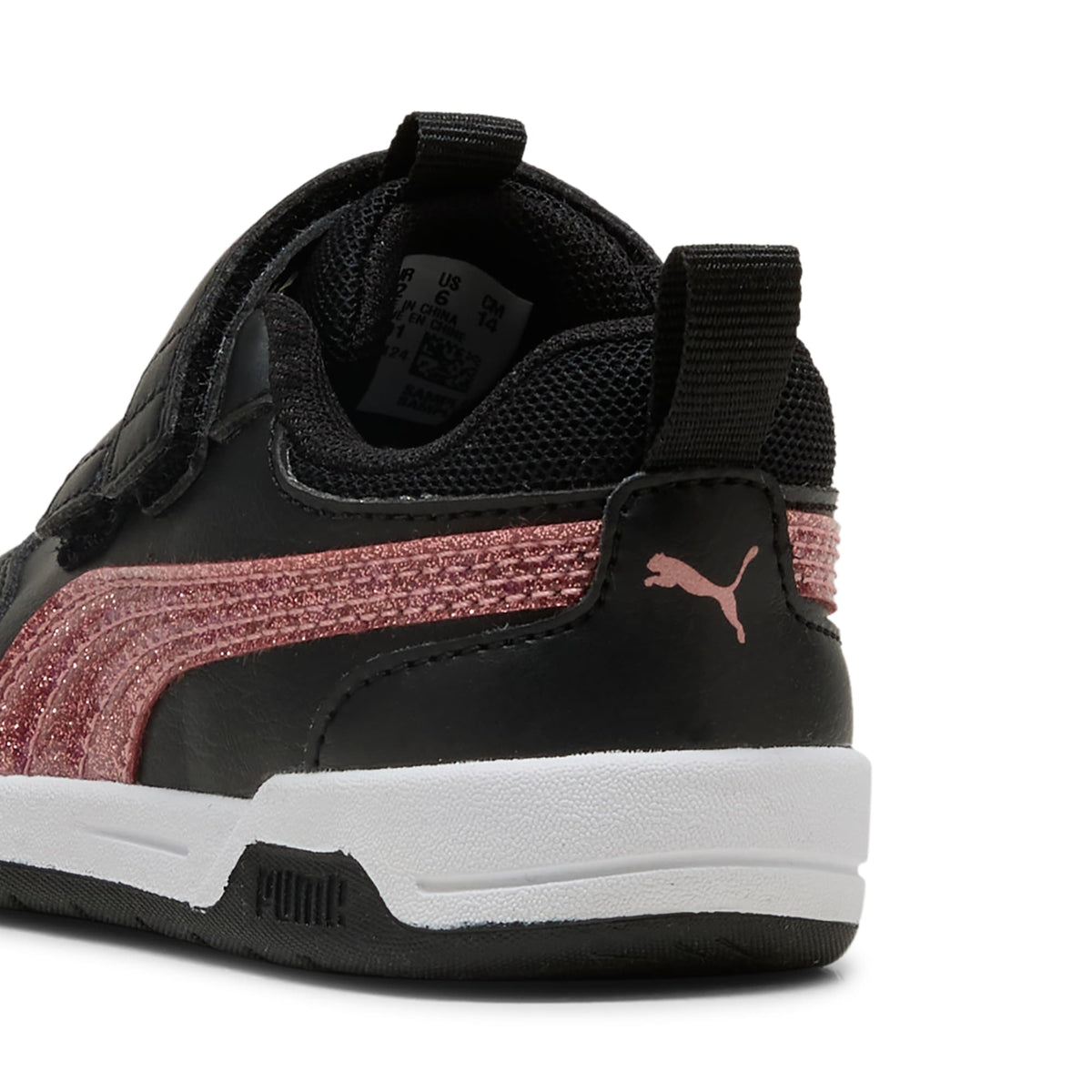 Tenis Multiflex 2 Glitz para infantes – PUMA Black-Rose Gold – vista 3