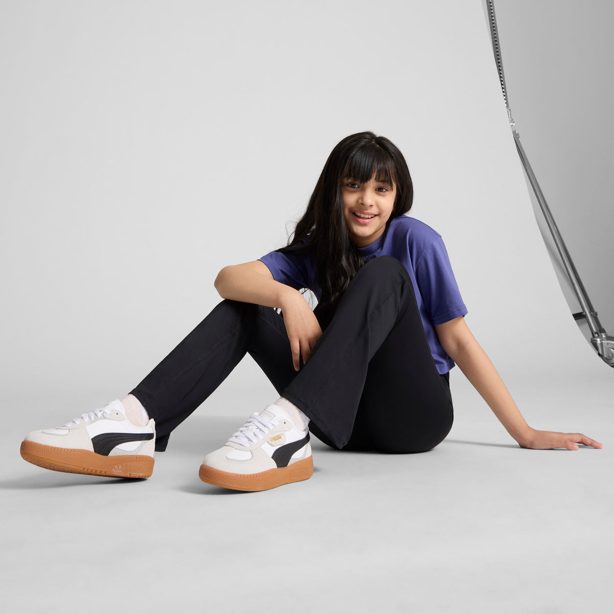 Tenis Palermo Moda juvenil – PUMA White-PUMA Black – vista 3