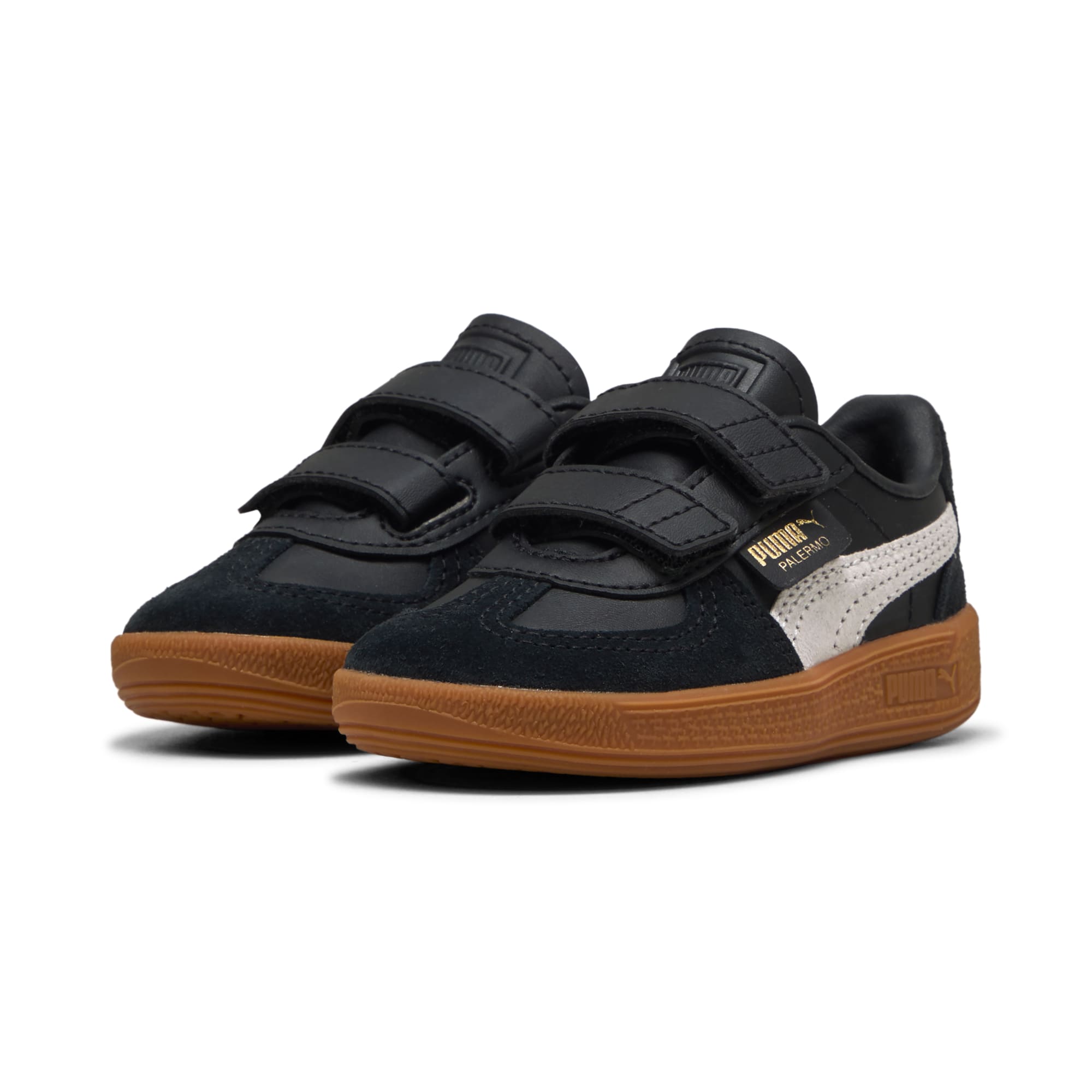 5 Colores, Tenis Palermo lth V para infantes – PUMA Black-Feather Gray-Gum – vista 2