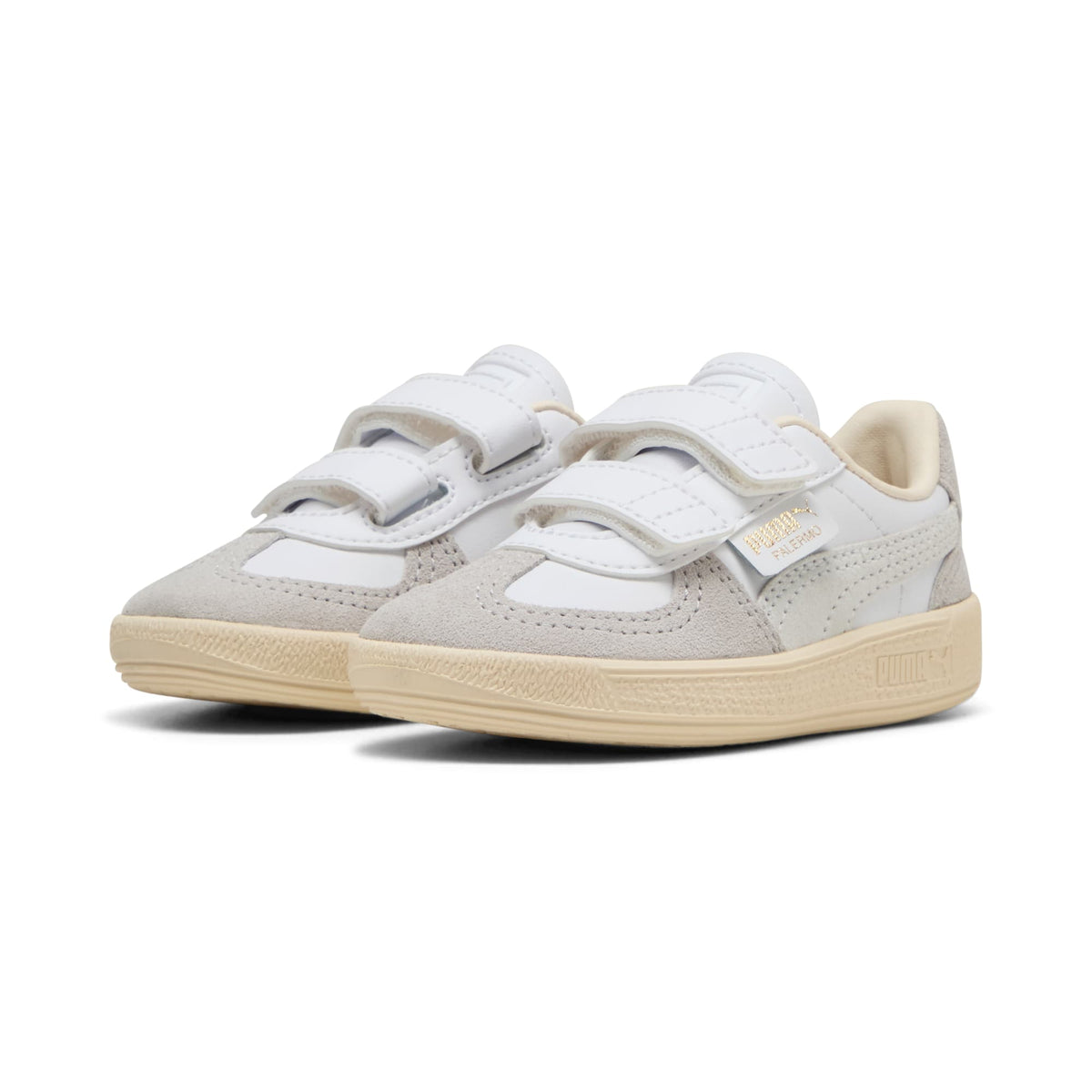 5 Colores, Tenis Palermo lth V para infantes – PUMA White-Cool Light Gray-Sugared Almond – vista 2