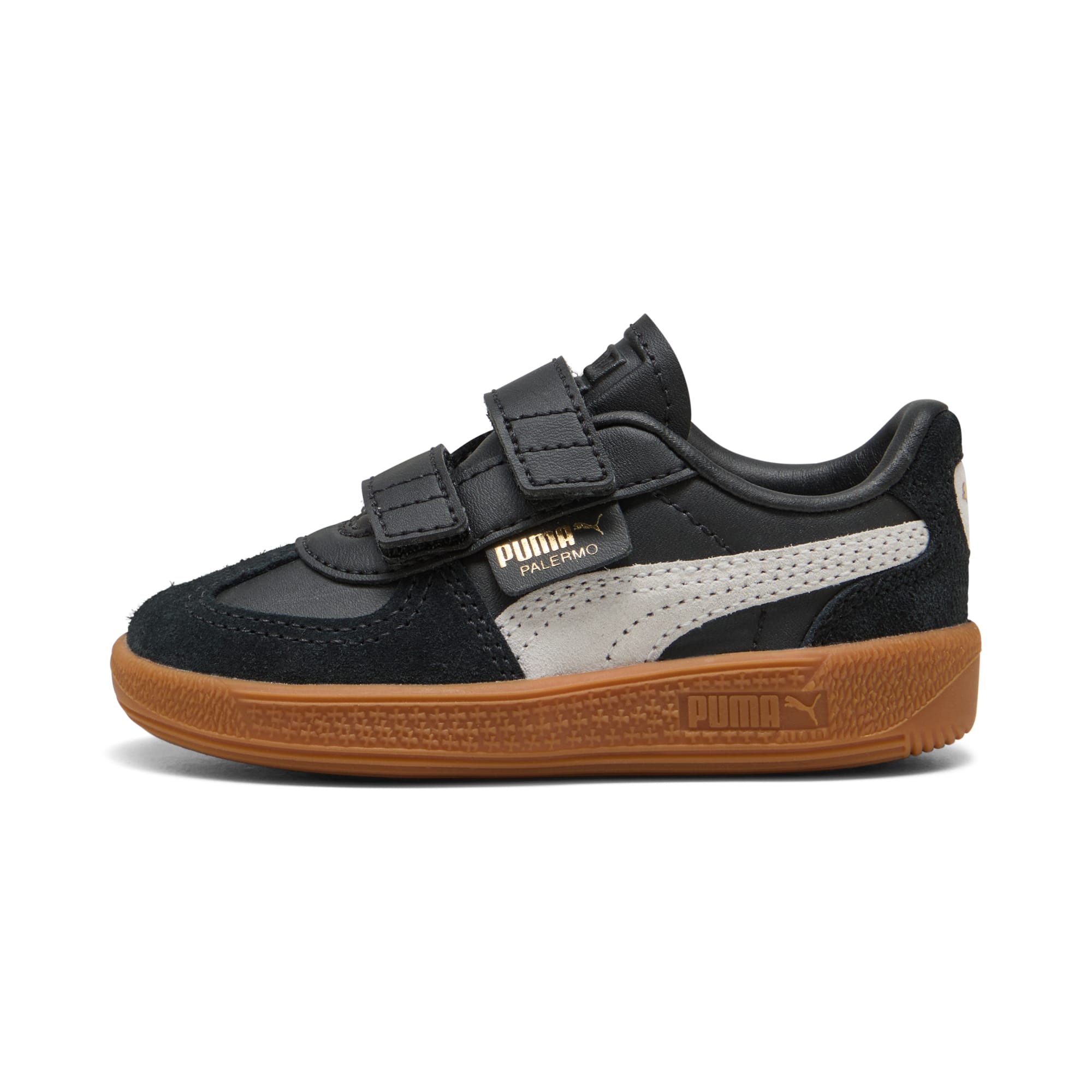 5 Colores, Tenis Palermo lth V para infantes – PUMA Black-Feather Gray-Gum – vista 1
