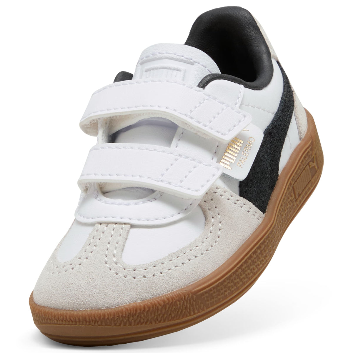 5 Colores, Tenis Palermo lth V para infantes – PUMA White-Vapor Gray-Gum – vista 6