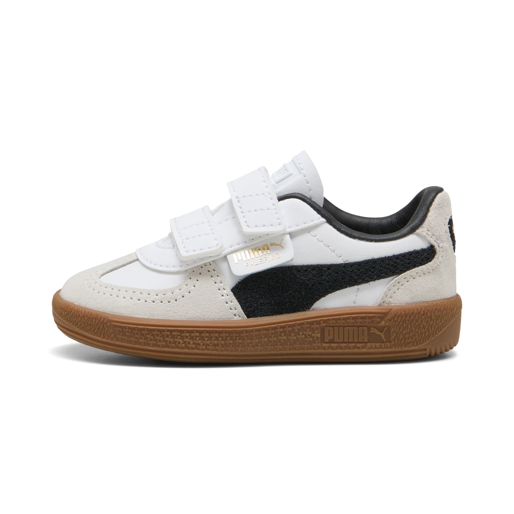 5 Colores, Tenis Palermo lth V para infantes – PUMA White-Vapor Gray-Gum – vista 1