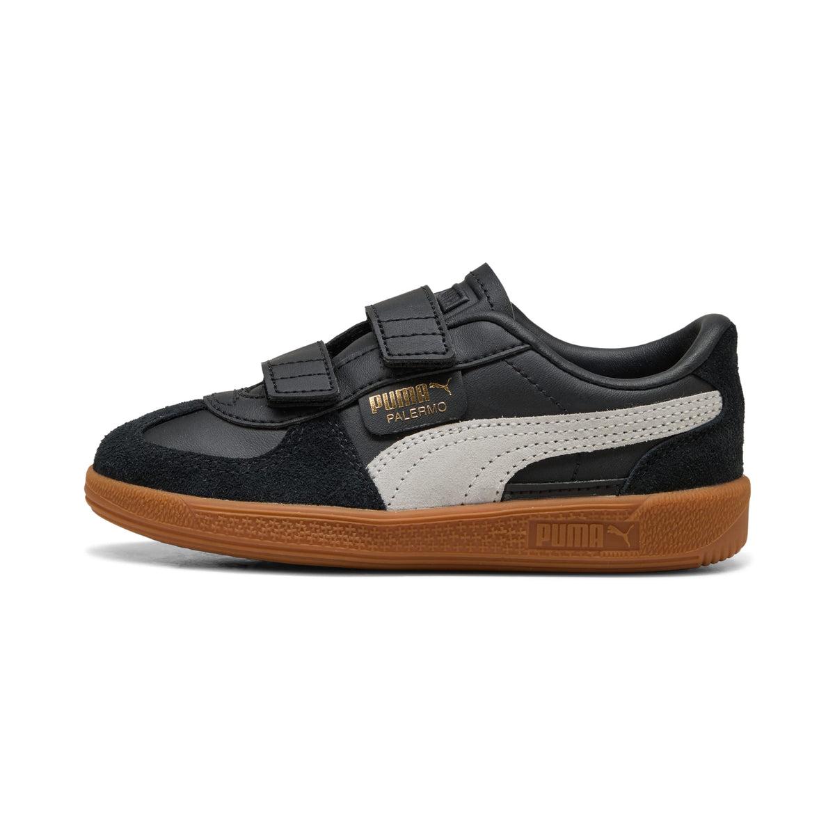 2 Colores, Tenis Palermo para niños – PUMA Black-Feather Gray-Gum – vista 1