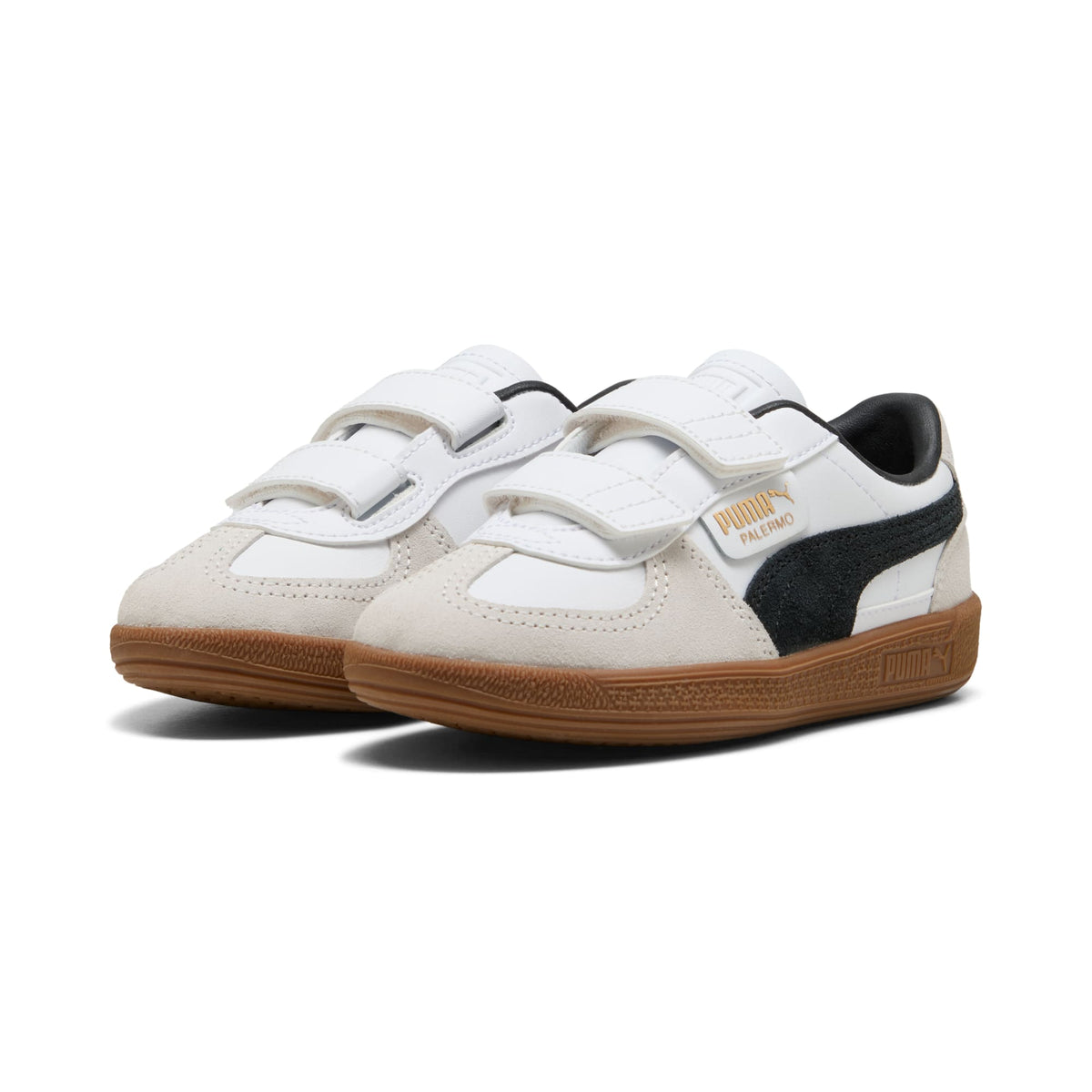 2 Colores, Tenis Palermo para niños – PUMA White-Vapor Gray-Gum – vista 2