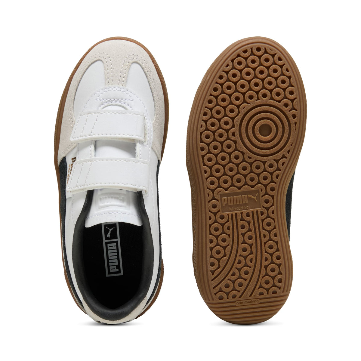 2 Colores, Tenis Palermo para niños – PUMA White-Vapor Gray-Gum – vista 4