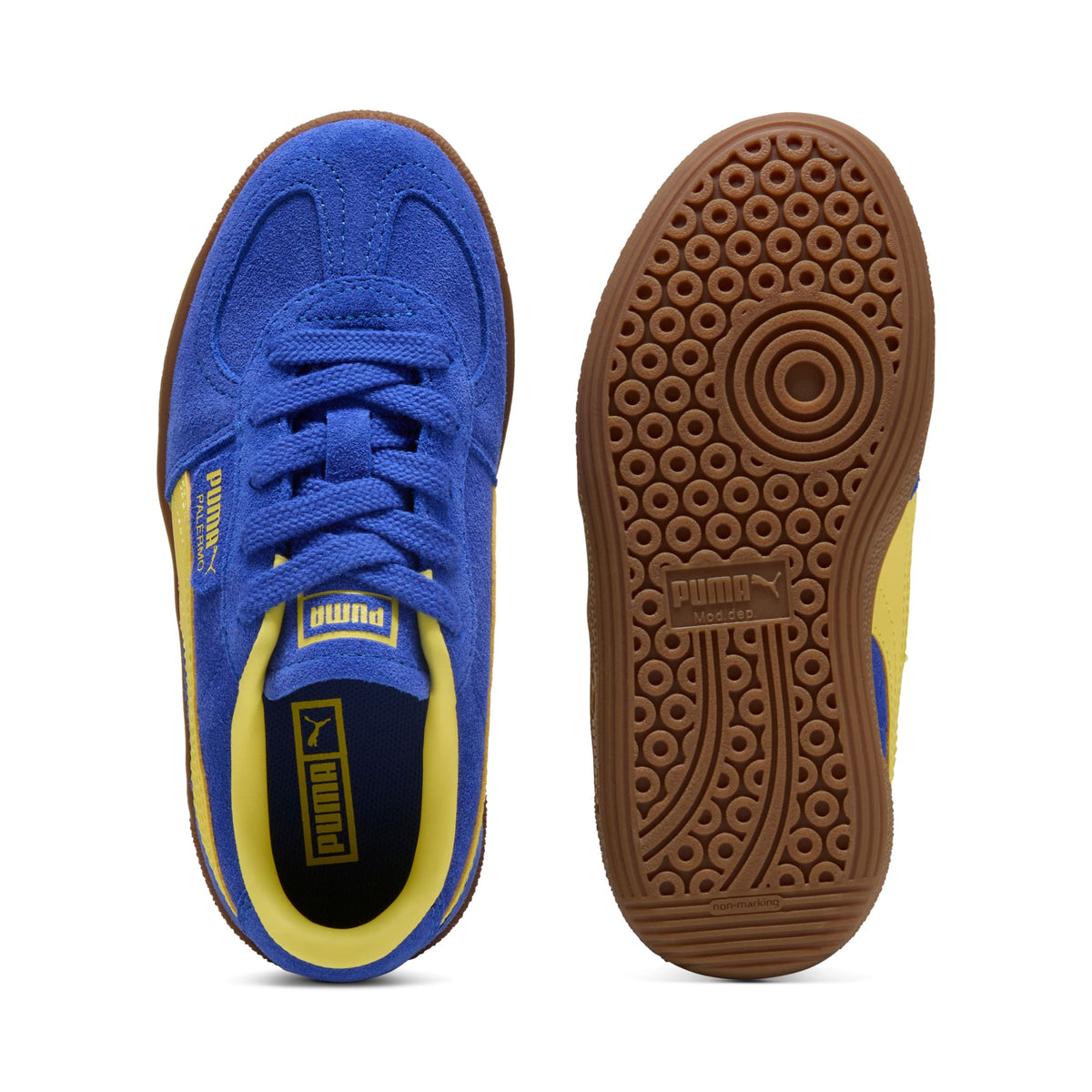 3 Colores, Tenis Palermo para niños – Royal Sapphire-Lemon Meringue – vista 4