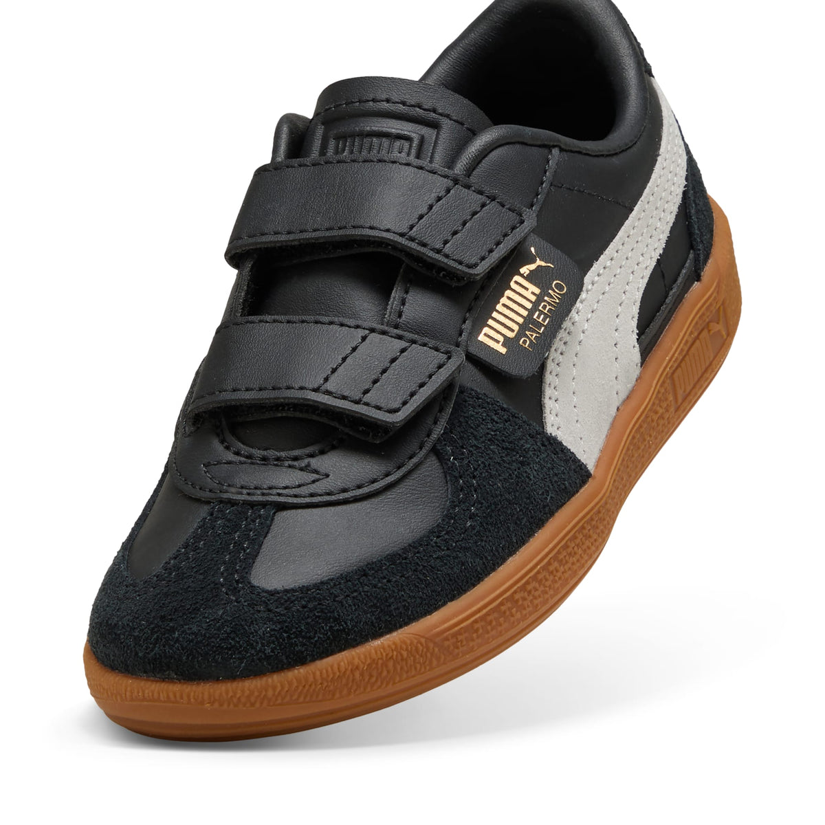 2 Colores, Tenis Palermo para niños – PUMA Black-Feather Gray-Gum – vista 6
