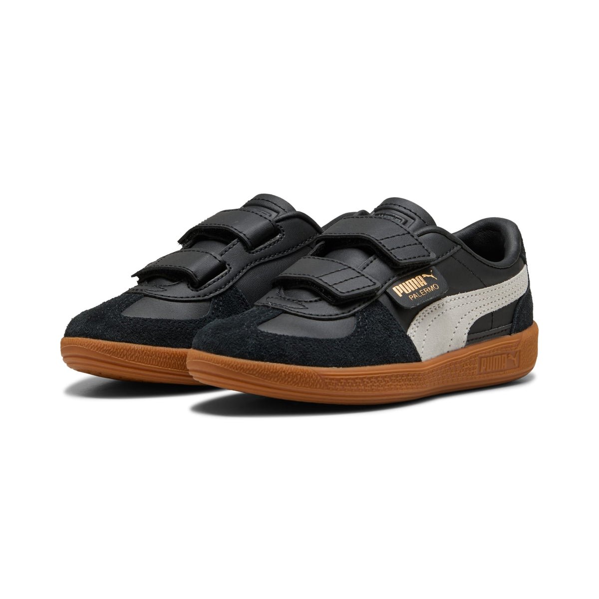 2 Colores, Tenis Palermo para niños – PUMA Black-Feather Gray-Gum – vista 2