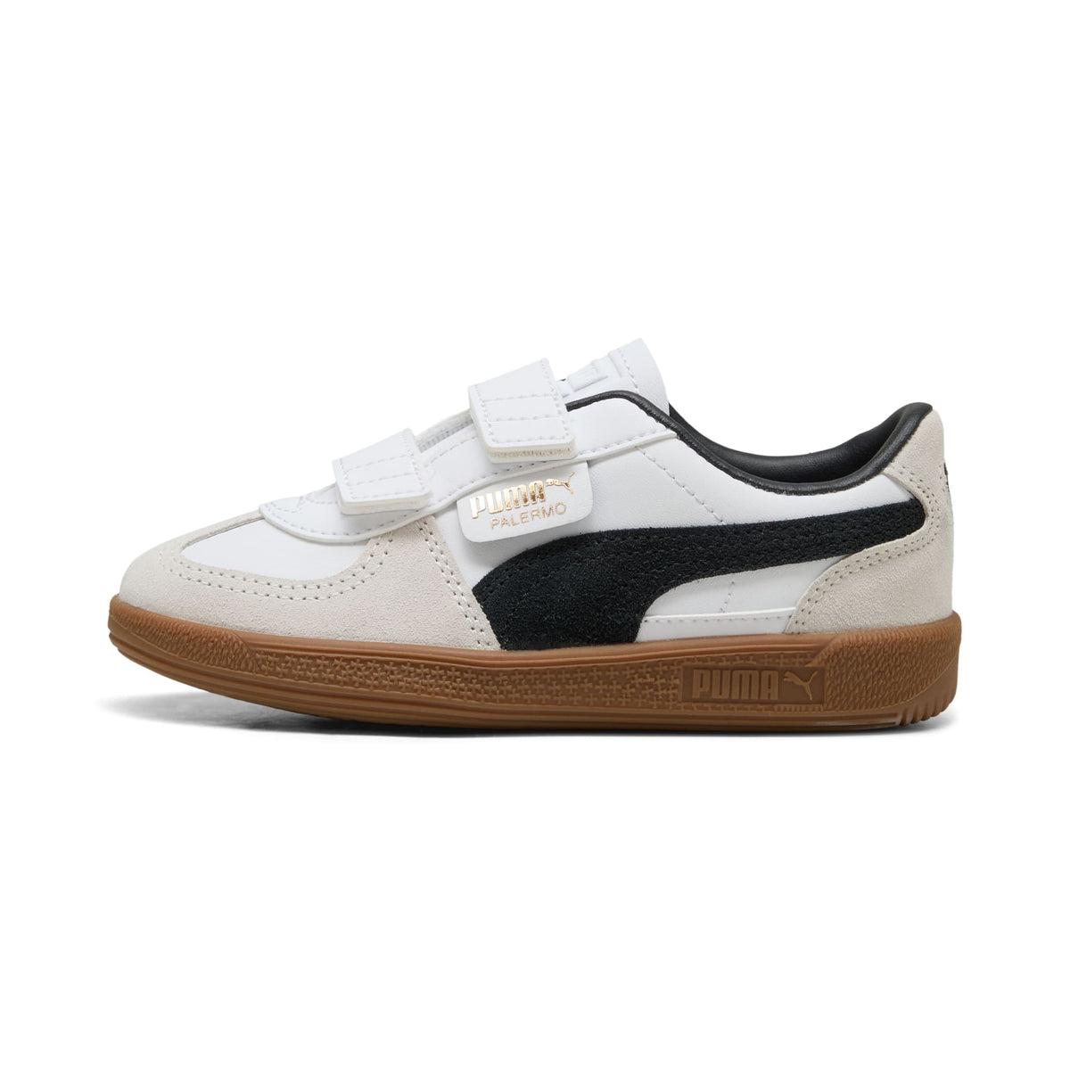 2 Colores, Tenis Palermo para niños – PUMA White-Vapor Gray-Gum – vista 1