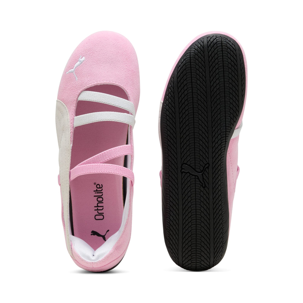 Tenis Speedcat Ballet Suede para niños grandes – Pink Shimmer-PUMA White – vista 6