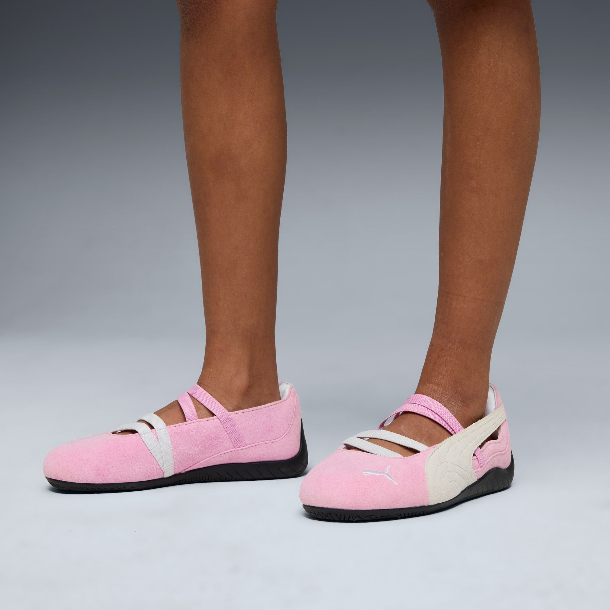 Tenis Speedcat Ballet Suede para niños grandes – Pink Shimmer-PUMA White – vista 2