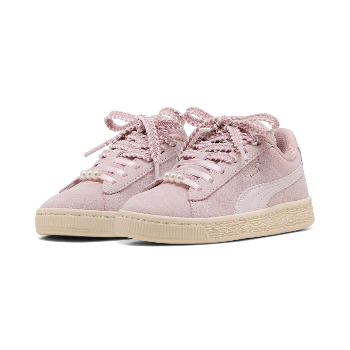 2 Colores, Tenis Suede Bloom para niños pequeños – Misty Pink-Powder Pink – vista 2