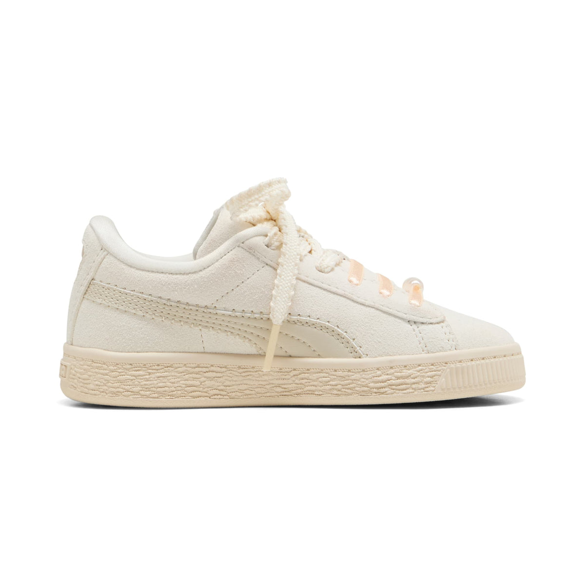 2 Colores, Tenis Suede Bloom para niños pequeños – Frosted Ivory-Silver Fog – vista 5