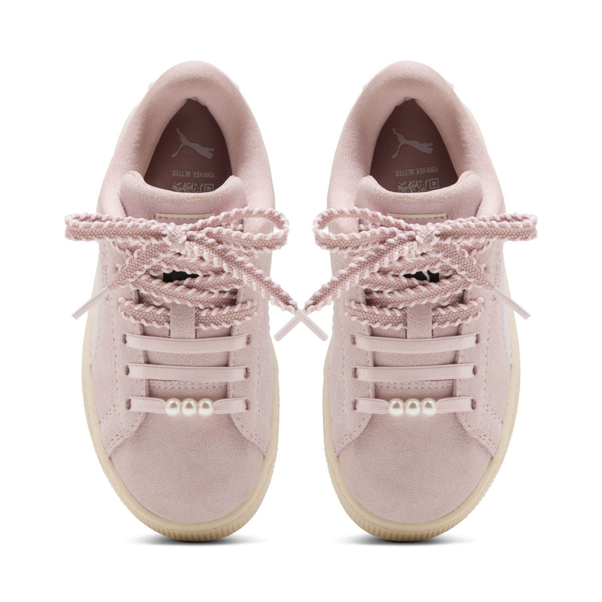 2 Colores, Tenis Suede Bloom para niños pequeños – Misty Pink-Powder Pink – vista 6