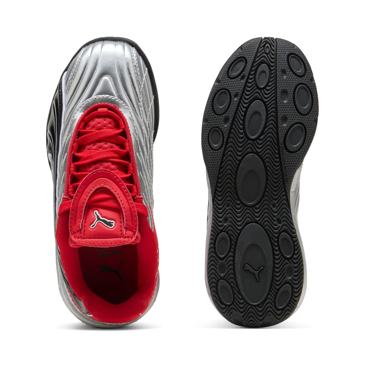 Tenis V-S2 Goalgetter para niños pequeños – PUMA Silver-For All Time Red – vista 4