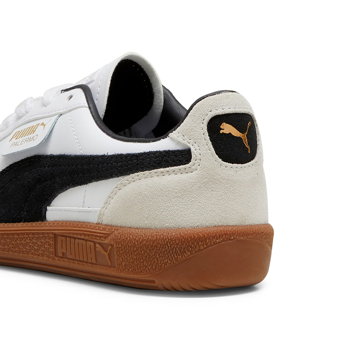 4 Colores, Tenis adolescentes de cuero Palermo – PUMA White-Vapor Gray-Gum – vista 5