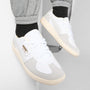 4 Colores, Tenis adolescentes de cuero Palermo – PUMA White-Cool Light Gray-Sugared Almond – vista 2