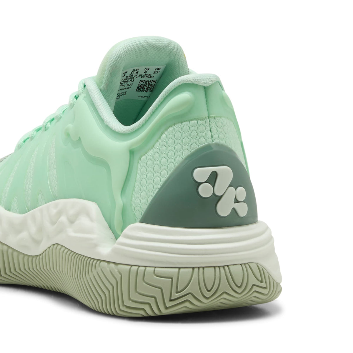 3 Colores, Tenis de basquetbol juveniles Hali 1 – Fresh Mint-Green Moon – vista 3
