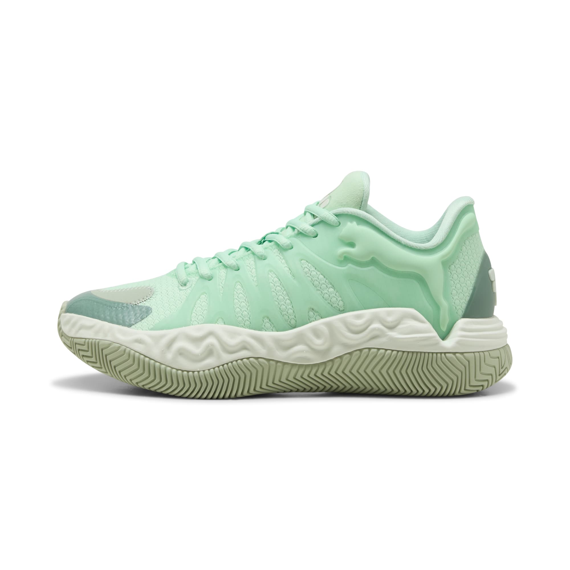 3 Colores, Tenis de basquetbol juveniles Hali 1 – Fresh Mint-Green Moon – vista 1