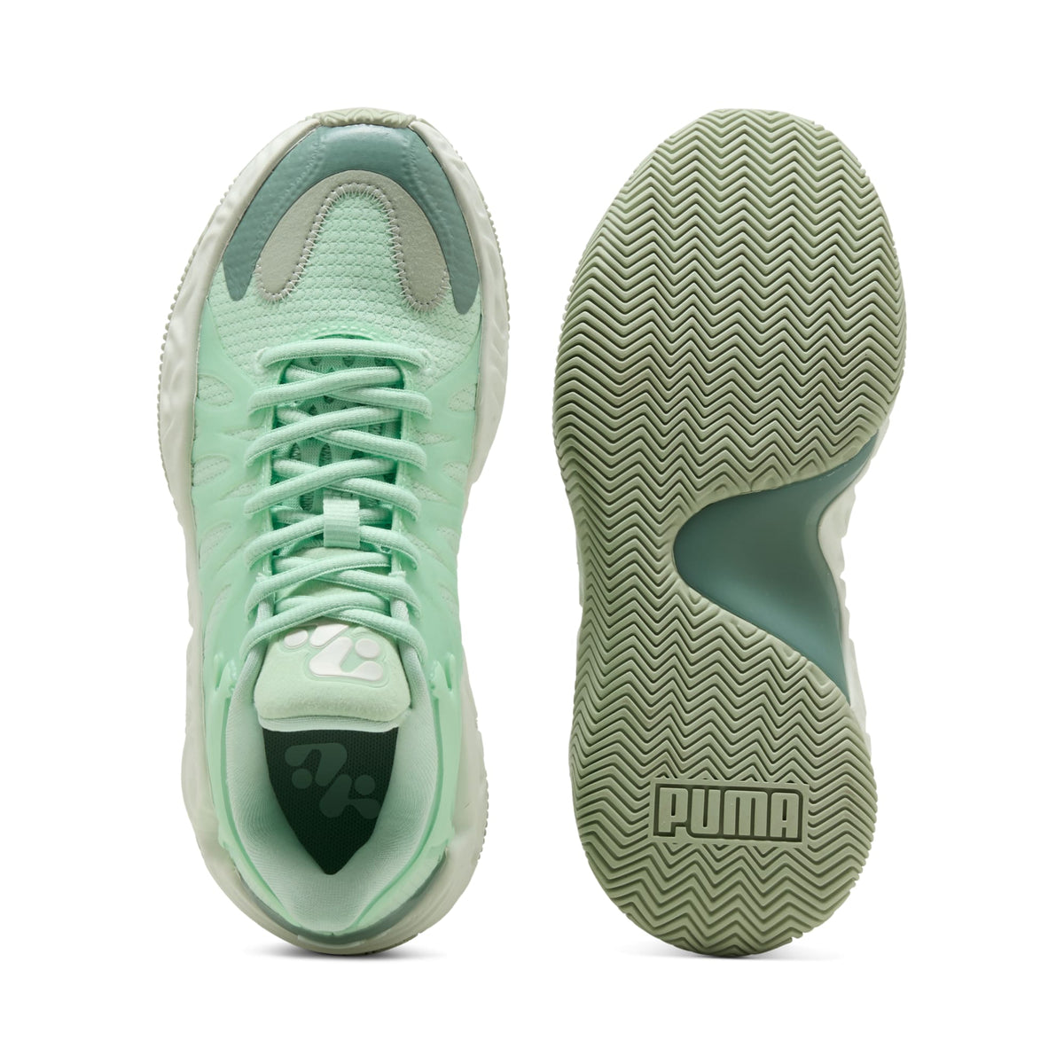 3 Colores, Tenis de basquetbol juveniles Hali 1 – Fresh Mint-Green Moon – vista 4