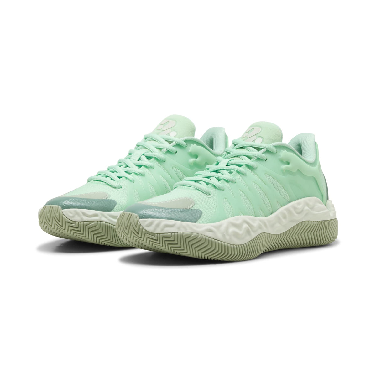 3 Colores, Tenis de basquetbol juveniles Hali 1 – Fresh Mint-Green Moon – vista 2