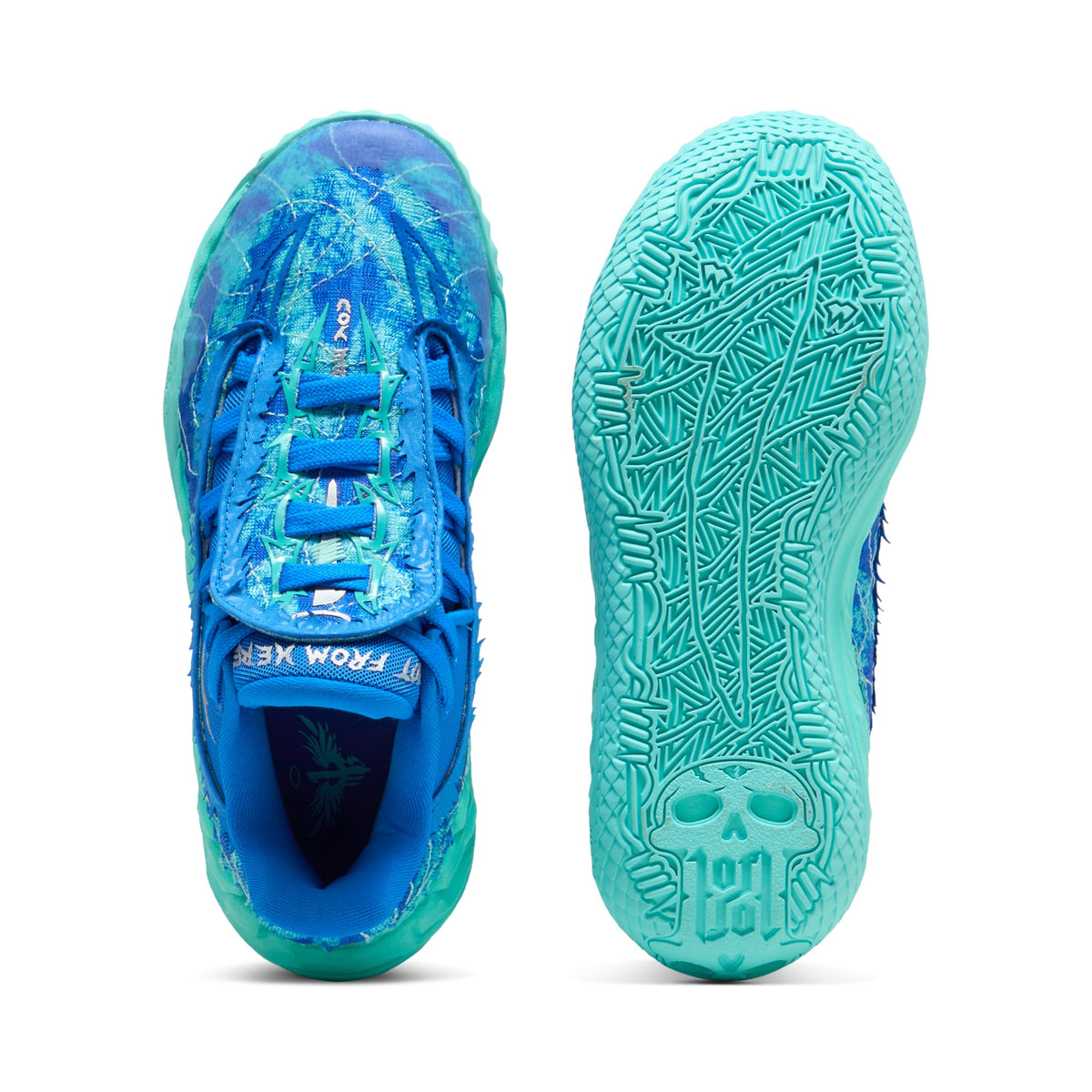 3 Colores, Tenis de basquetbol juveniles MB.05 Lo Team – Ultra Blue-Intense Mint – vista 4