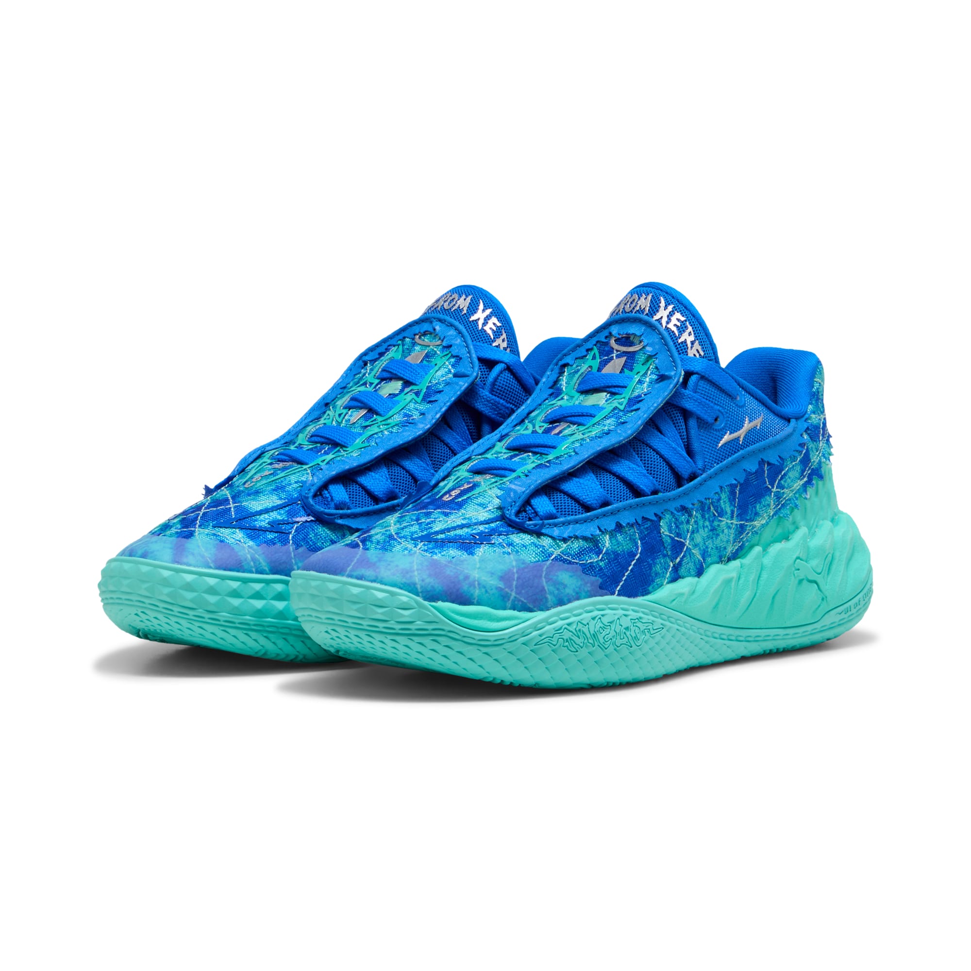 3 Colores, Tenis de basquetbol juveniles MB.05 Lo Team – Ultra Blue-Intense Mint – vista 2