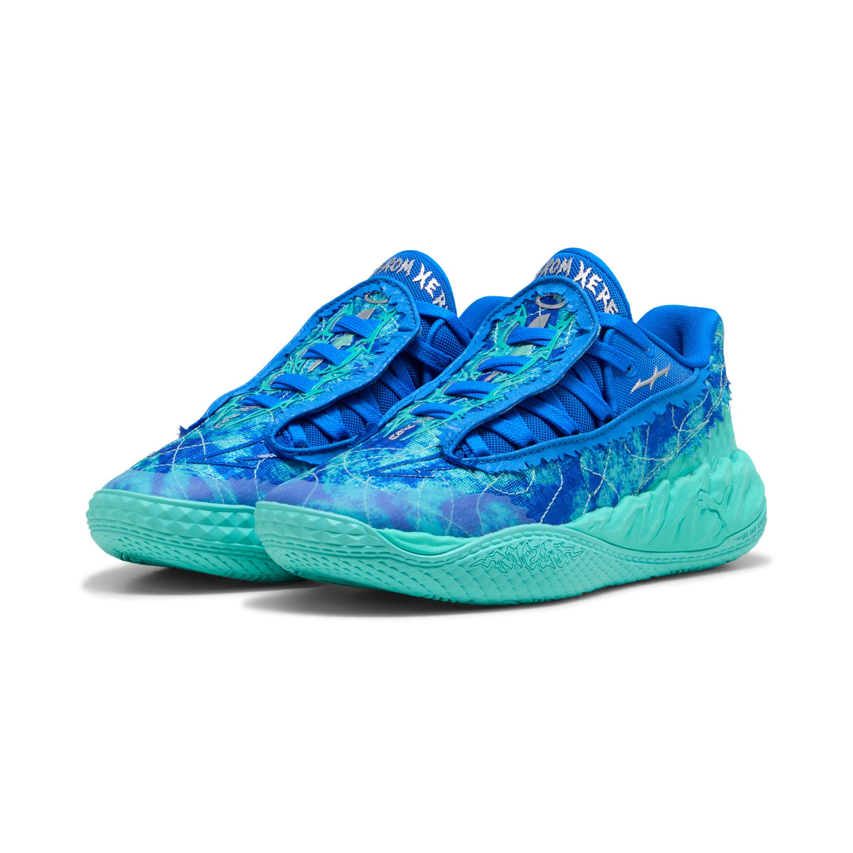 3 Colores, Tenis de basquetbol juveniles MB.05 Lo Team – Ultra Blue-Intense Mint – vista 2