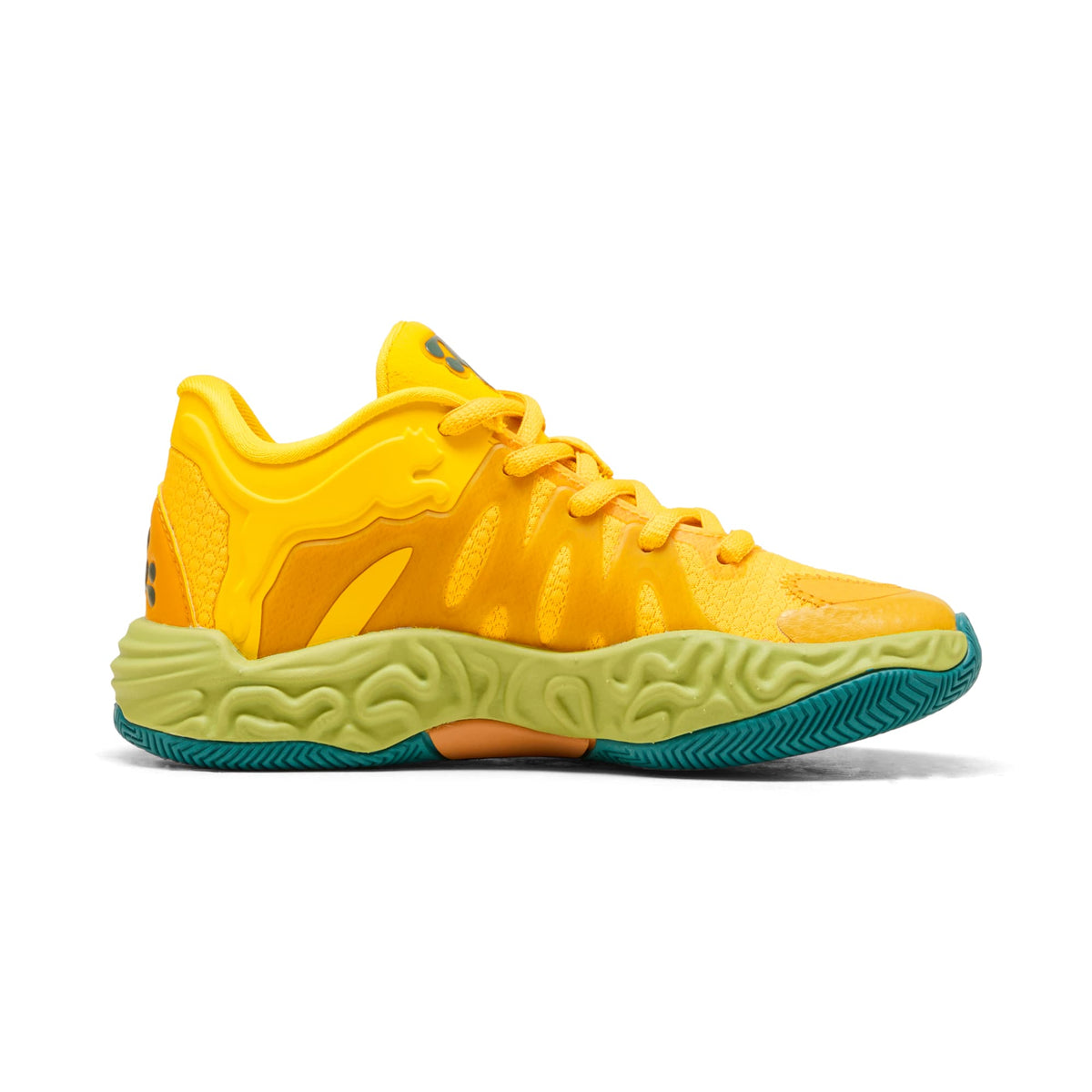 Tenis de basquetbol para niños HALI 1 Mid – Mustard Seed-Sea Kelp – vista 5