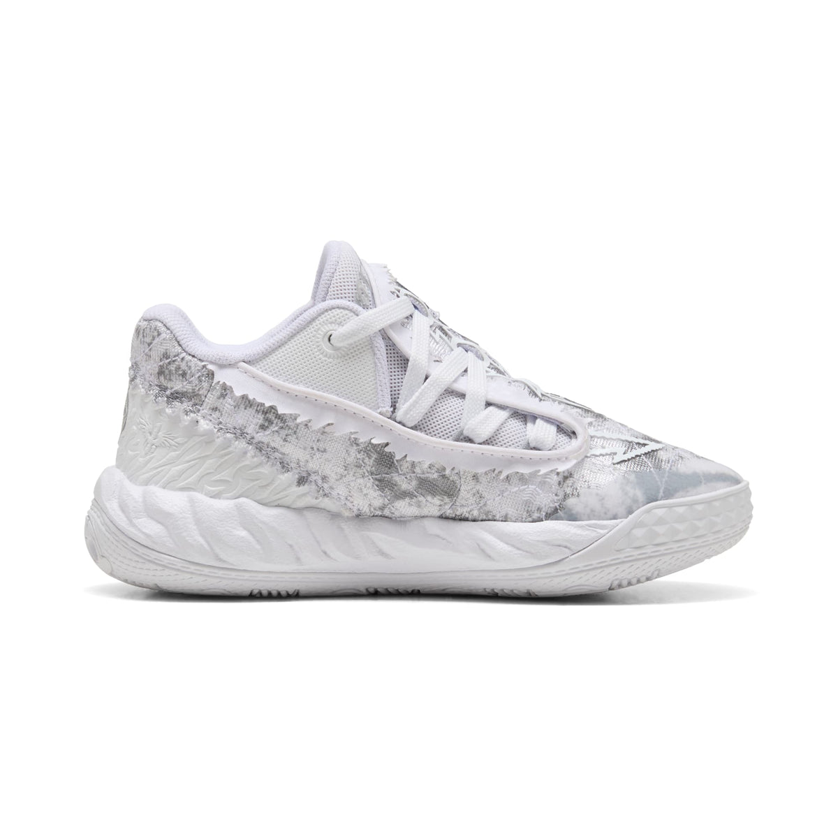 Tenis de basquetbol para niños MB.05 Team – PUMA White-Gray Echo – vista 5